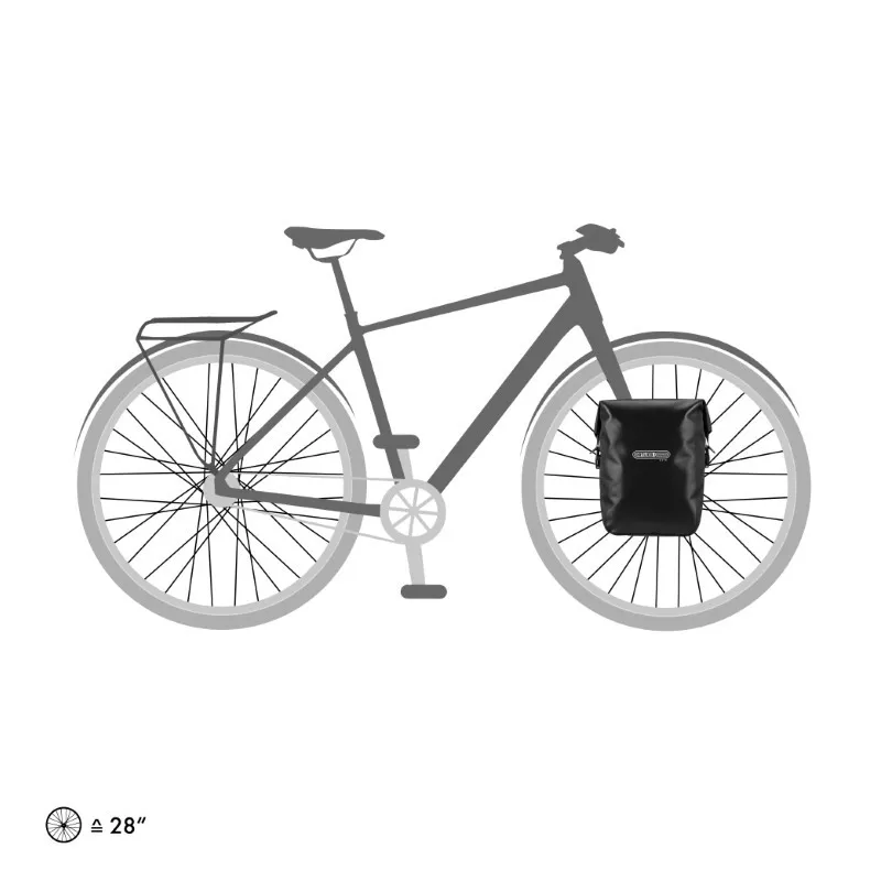 Ortlieb Sportroller City Front Pannier Bags 25L in Black-4